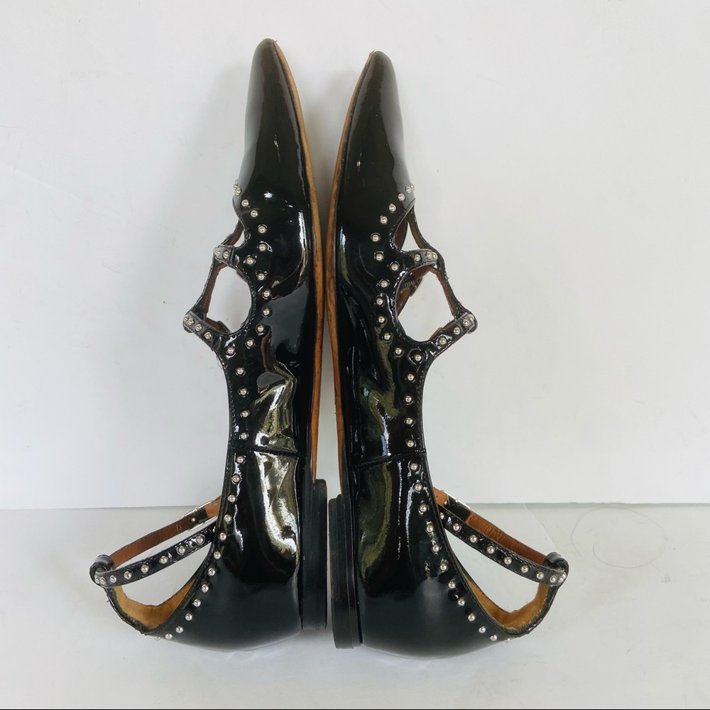 Givenchy black patent studded flats 37.5 - Picture 5 of 13